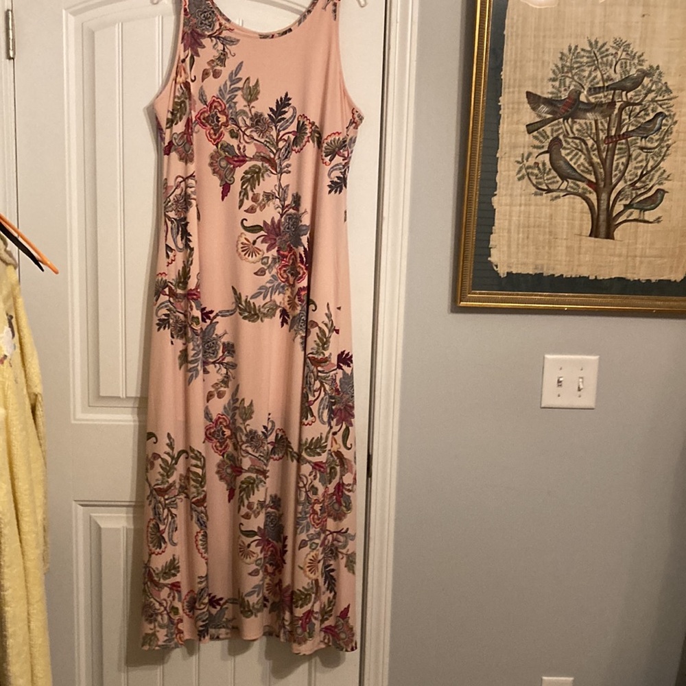 Floral Sleeveless Pink Dress